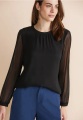 Stehkragen Chiffon Bluse