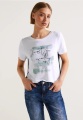 Partprint Chiffon Shirt