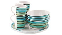 Melamin Picknick-Set Java, 12-teilig, Geschirr