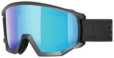Uvex athletic CV Skibrille - black mat mirror blue colorvision green
