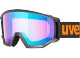 Uvex athletic CV Skibrille - black mat mirror blue colorvision orange