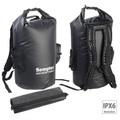 Semptec Urban Survival Technology, Semptec Urban Survival Technology Wasserdichter Trekking-Rucksack aus Lkw-Plane, 40 Liter, schwarz, IPX6