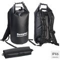 Semptec Urban Survival Technology Wasserdichter Trekking-Rucksack aus Lkw-Plane, 20 Liter, schwarz, IPX6