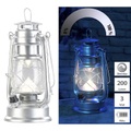 Lunartec Ultra helle LED-Sturmlampe, Akku, 200lm, 3W, tageslichtweiss, silbern