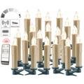 Lunartec FUNK-Weihnachtsbaum-LED-Kerzen, FUNK-Fernbedienung, 20er-Set, golden