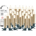 Lunartec FUNK-Weihnachtsbaum-LED-Kerzen, Fernbedienung, 30er-Set, golden