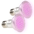 Lunartec, Lunartec 2er-Set LED-Pflanzenlampen mit je 48 LEDs, 50 Lumen, E27