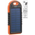 Pearl Solar-Powerbank mit Taschenlampe, 3.000 mAh, 2x USB, 1 A, IPX4
