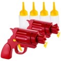 infactory 2er-Set 2in1-Ketchup- und Senf-Pistole