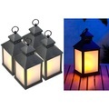 Lunartec 4er Pack LED-Laterne mit realistischem Flammenspiel und Timer