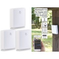 infactory 3er-Set Wetterstation-Datenlogger für iOS & Android mit Bluetooth