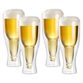 Infactory, infactory Doppelwandiges Bierglas 0,33 l im 4er-Set
