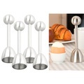Rosenstein & Söhne 4er-Set Eierköpfer & Eieröffner aus Edelstahl, für harte & weiche Eier