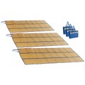 3er-Set faltbare Bast-Strandmatten mit Tragegriffen, 180 x 90 cm