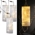 Lunartec 3er-Set Organza-Lichterschlauch-Skulpturen mit 20 LEDs, 60 cm