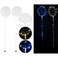 Pearl 2er-Set Luftballons mit Lichterkette, 40 weisse & 40 Farb-LEDs, Ø 25 cm