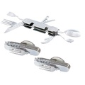 Pearl 3er-Set 9in1-Edelstahl-Klappbesteck für Camping und Outdoor