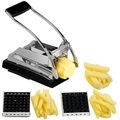 Rosenstein & Söhne Profi-Pommes- & Gemüseschneider mit 3 Schneide-Gittern und Saugfuss