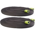 Royal Gardineer 2er-Set flache Perlschläuche, Schnellanschluss & Stopp-Ventil, 30 m