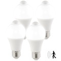 Luminea 4er-Set LED-Lampen, PIR-Sensor, 12 Watt, E27, tageslichtweiss, 6500 K