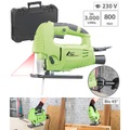 AGT Professional Professionelle Laser-Stichsäge mit LED-Licht, 3.000 U/Min., 800 Watt