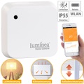 Luminea Home Control, Wetterfester WLAN-Licht- & Dämmerungs-Sensor mit App, IP55