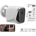 VisorTech, VisorTech 2K-IP-Überwachungskamera mit Akku, App, 1 Jahr Stand-by, 3 MP, IP65