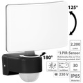 LED-Aussenstrahler mit PIR-Bewegungssensor, 2.200 lm, weiss, 30 W, IP65 / Led Strahler