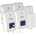 newgen medicals, 4er-Set 2in1-Ionisator-Luftreiniger & Nachtlicht, Fernbedienung, Timer
