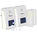 newgen medicals, 2er-Set 2in1-Ionisator-Luftreiniger & Nachtlicht, Fernbedienung, Timer