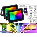 2er-Set WLAN-RGB-CCT-Fluter, 1.500 lm, 20 W, IP65, mit Sprachsteuerung