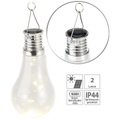 Lunartec Solar-LED-Lampe in Glühbirnen-Form, 3 warmweisse LEDs, 2 lm, 0,024 W