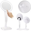 Sichler Beauty, Sichler Beauty Kosmetikspiegel mit LED-Beleuchtung und Akku, 5-fache Vergrösserung