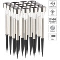 Lunartec 16er-Set Mini-Solar-LED-Wegeleuchten mit Dämmerungssensor, IP44
