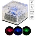 Lunartec, Lunartec Solar-RGB-LED-Glasbaustein mit Dämmerungsssensor, 7 x 5,4 x 7 cm, IP44