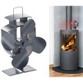 Carlo Milano Stromloser Kaminofen-Ventilator mit 4 Lüfter-Blättern, für 60 - 350 °C