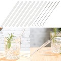 Rosenstein & Söhne 12-tlg. Set Trinkhalme aus Borosilikat-Glas mit Bürsten, 8 x 150 mm
