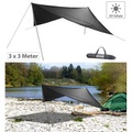 Semptec, Semptec Urban Survival Technology Leichtes und robustes Outdoor-Sonnensegel, 3 x 3 m, mit Zubehör
