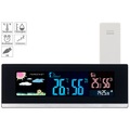 Infactory, infactory Tisch-Wetterstation, Funk-Aussensensor, Farb-LCD-Display, USB-Ladeport
