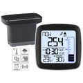 infactory Digitale Funk-Wetterstation mit Aussensensor, Regenmesser & Funkwecker