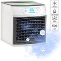 Sichler Haushaltsgeräte 2in1-Tisch-Luftkühler und -Luftbefeuchter, Ultraschall-Vernebler, LEDs