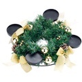 Britesta Adventskranz mit goldfarbenem Schmuck, Ø 30 cm