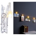 Lunartec LED-Foto-Clips-Lichterkette mit 20 Klammern, batteriebetrieben, 6 m