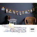 Lunartec, Lunartec LED-Foto-Clips-Lichterkette mit 40 Klammern, batteriebetrieben, 10 m
