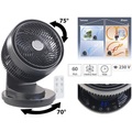 Sichler Haushaltsgeräte Digitaler 3D-Robo-Raumventilator und Luftzirkulator, 60 Watt, Ø 23 cm