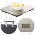 Rosenstein & Söhne, Rosenstein & Söhne Digitale Edelstahl-Küchenwaage mit Timer, bis 15 kg, auf 1 g genau