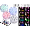 Lunartec 4er-Set RGB-LED-Unterwasserleuchten mit Fernbedienung, Timer, IP68