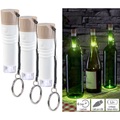 Lunartec 3er-Set LED-Weinflaschen-Lichter mit weissem Licht, per USB ladbar