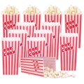 infactory 12er-Set wiederverwendbare Popcorn-Boxen, 2 Liter, rot-weiss gestreift
