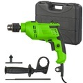AGT Professional Schlagbohrmaschine mit 3-teiligem Zubehör in Transportkoffer, 550 Watt